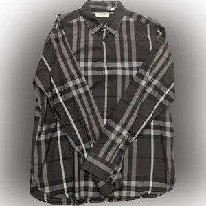 Burberry long sleeve plaid shirt XXL